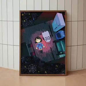 Frisk and Napstablook, Undertale Poster, Wall Art & Home Decor, Indie Game Print, Gaming Poster, Gamer Gift