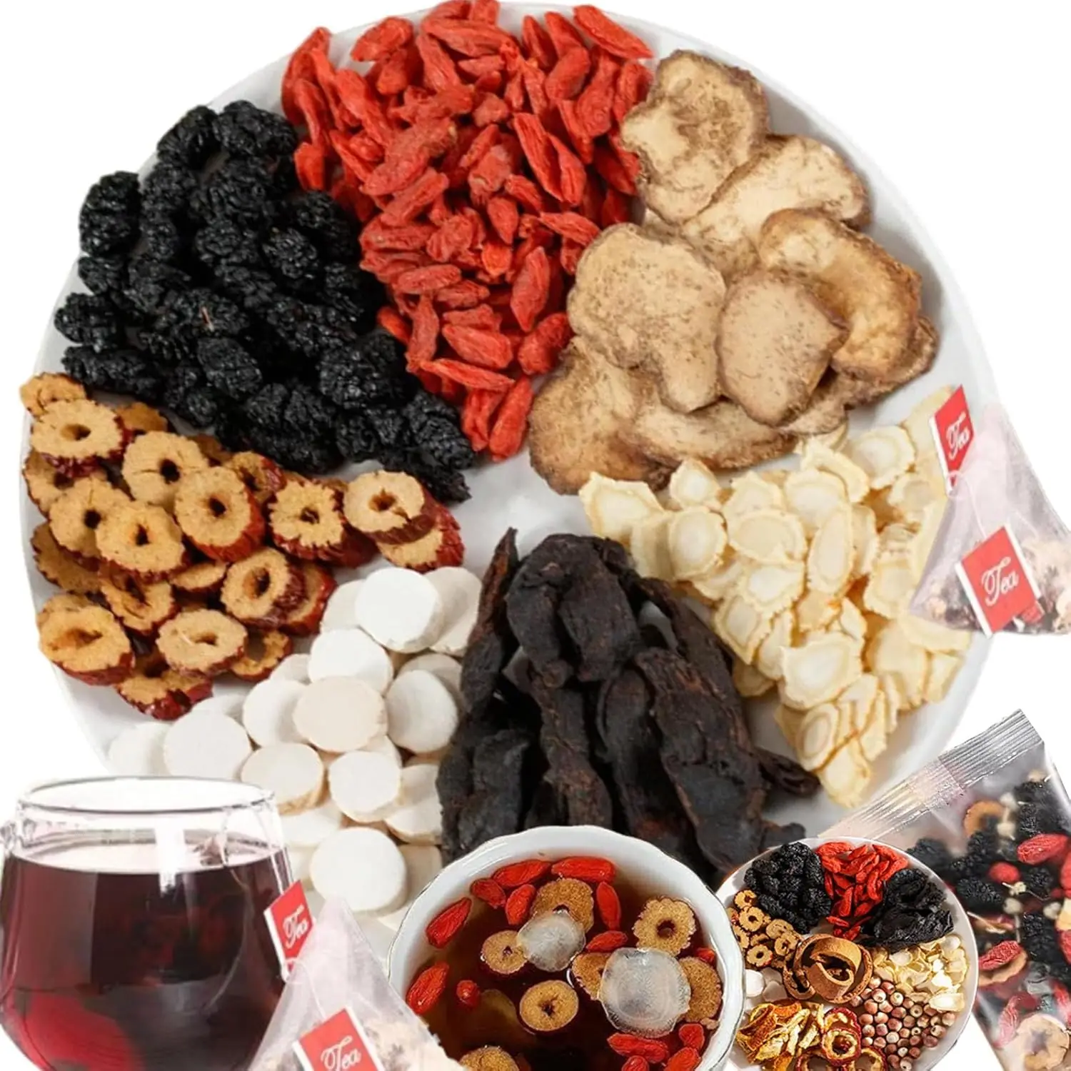 Kidney Tea Formula Ginseng Eight Treasure Tea, Ginseng Eight Treasures Tea, Organic Kidney Cleanse Tea, Traditional Healthy Kidney Cleansing Tea for M