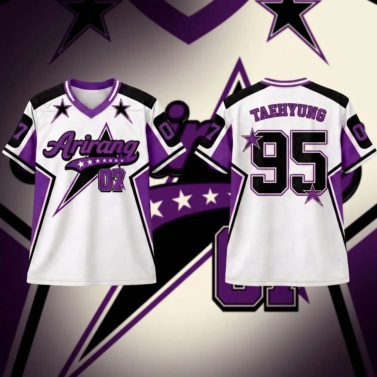 White Purple World Tour Concert 2026, Arirang Kpop Football Jersey Unisex For Men & Women