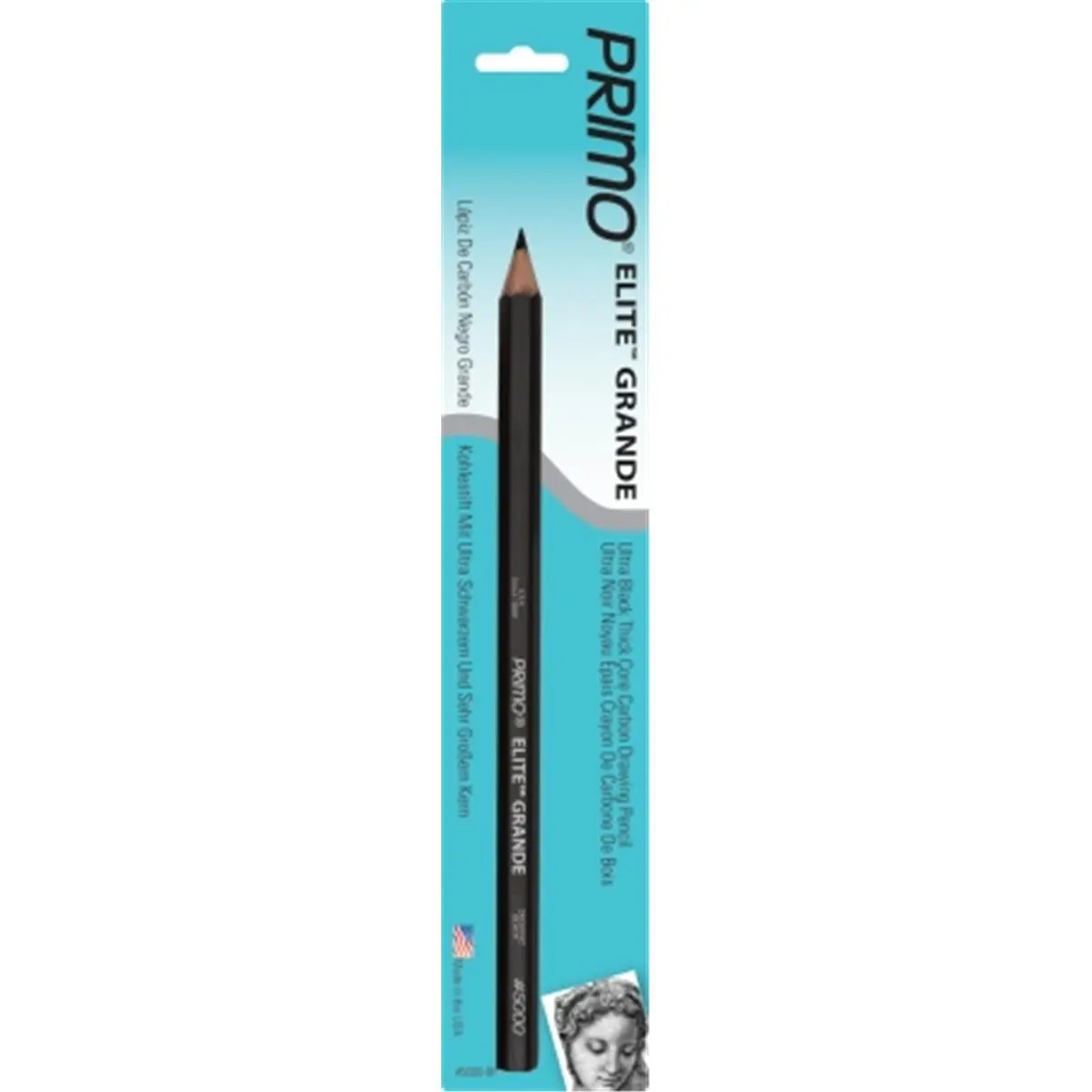 212 MAIN Handcrafted Hex-Shaped Thick Core Pencil, 130331 Primo Grande Drawing Pencil, 1-Pack