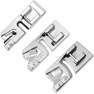 3 count Hemming Foot Kit, Sewing  Kit, Rolled Hem Presser Foot Sewing Machine Foot Suitable for Household Multi-Function Sewing Machines 3 mm, 4 mm, and 6 mm