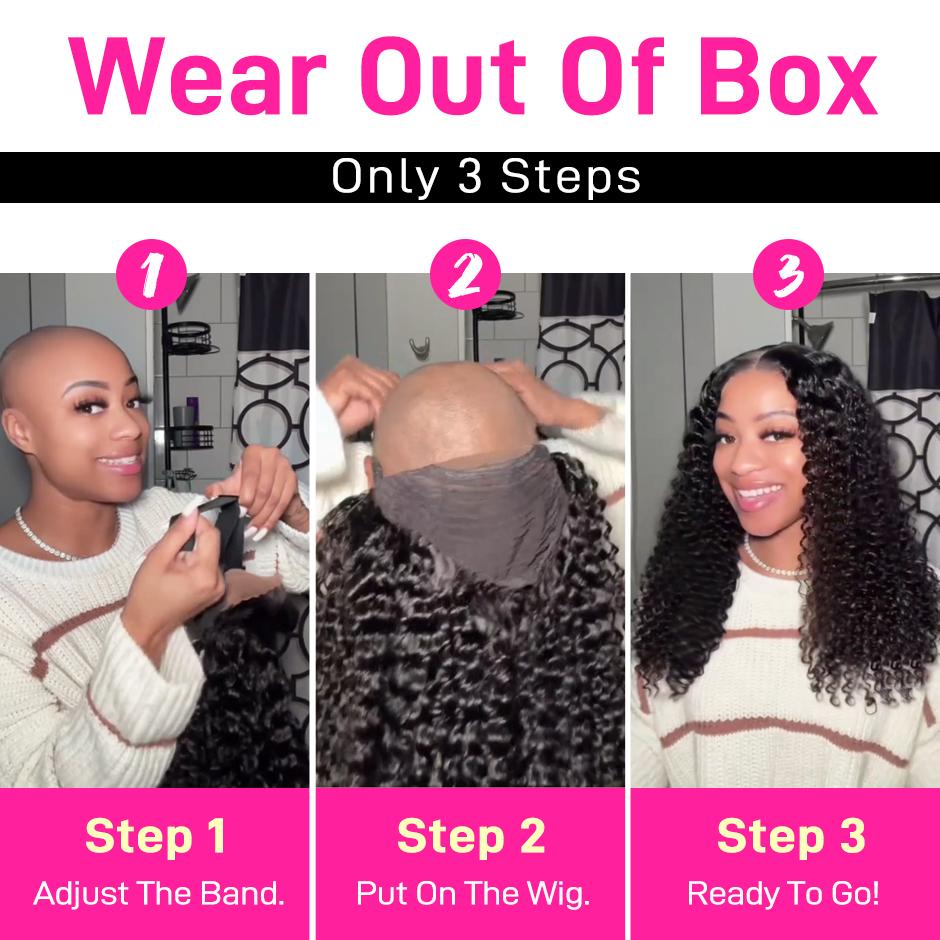 FORGIRL FOREVER Afro Curly Wigs 7x5 Bleached Knots Pre Cut Kinky Curly Wear Go Glueless Wig Preplucked 13x4 Human Hair Lace Frontal Wigs #TikTokShopBacktoSchool