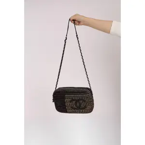 Pre-owned CHANEL Designer Handbag/Wallet Paris Dallas CC Camera Bag Multicolor Tweed 2011 RHW Drop 29