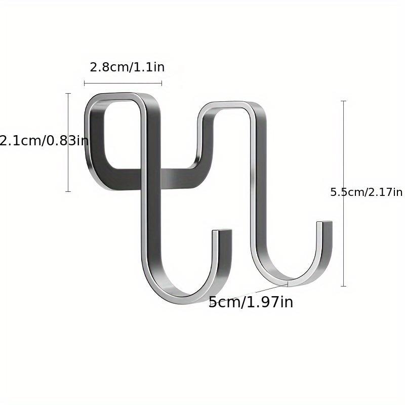 Over Cabinet Door Hook & Wardrobe Door Hook, Stainless Steel Hanging Hooks for Towels, Bags, Clothes – Bathroom Door Hooks for Towels, Kitchen Cabinet Hooks, Wardrobe Hooks, Dorm Room Hangers (5PCS)