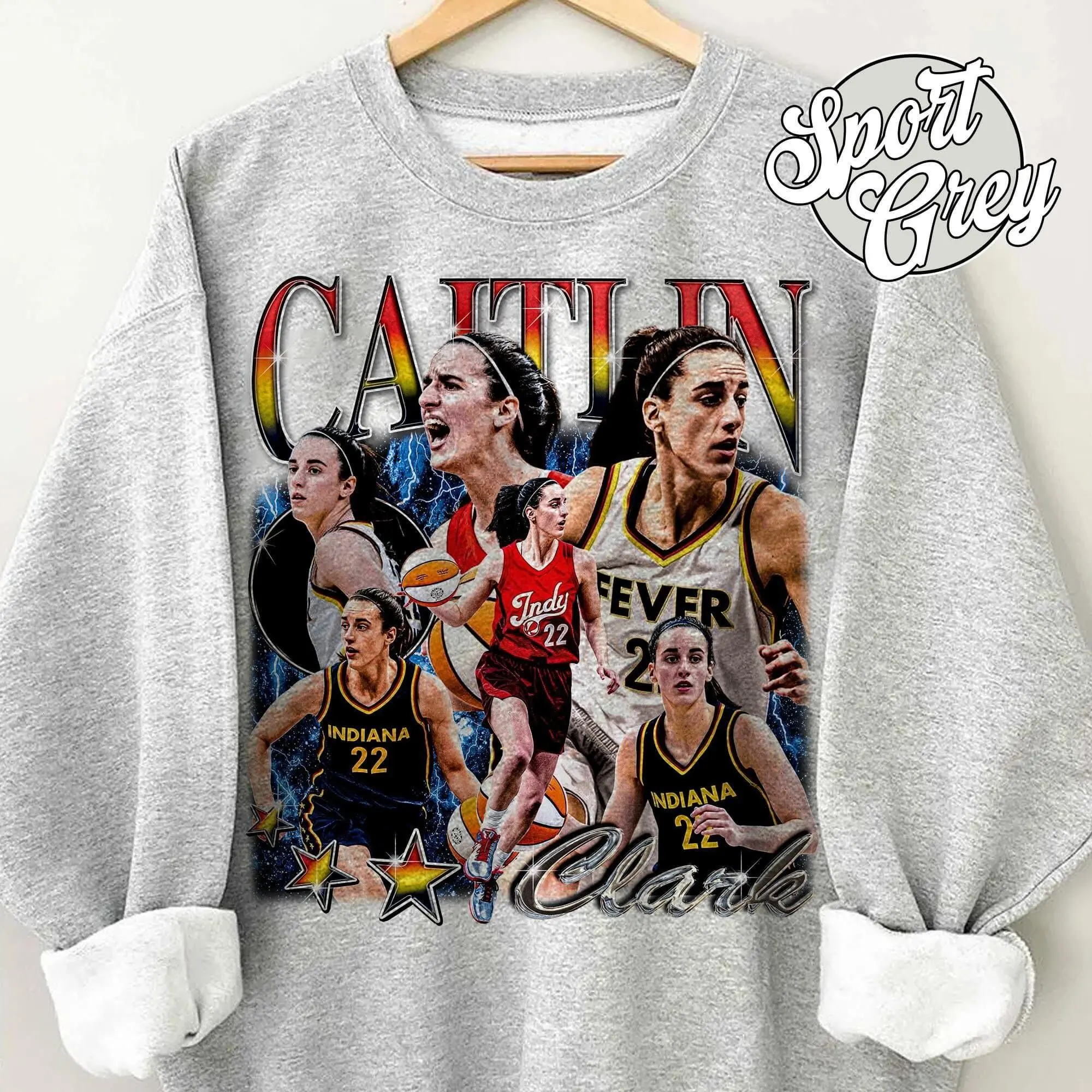 Retro Bootleg Caitlin Clark #22 Indiana Women Basketball Sweatshirt