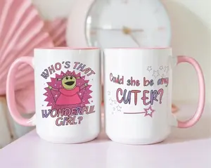 Mona Nanalan Whos That Wonderful Girl Mug, Could She Be Any Cuter, Mona Princess Mug, Double Sided Mug