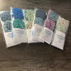 Crochet Flower Face Scrubbies