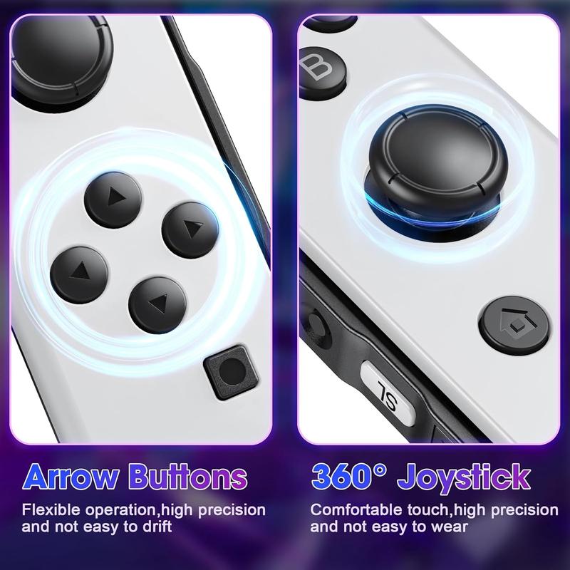MOVONE Replacement Controller for Switch Lite/OLED Supports Dual Vibration 6-Axis Gyro Wake-up Motion Controls Screenshot L/R Buttons Enhance Gaming Experience