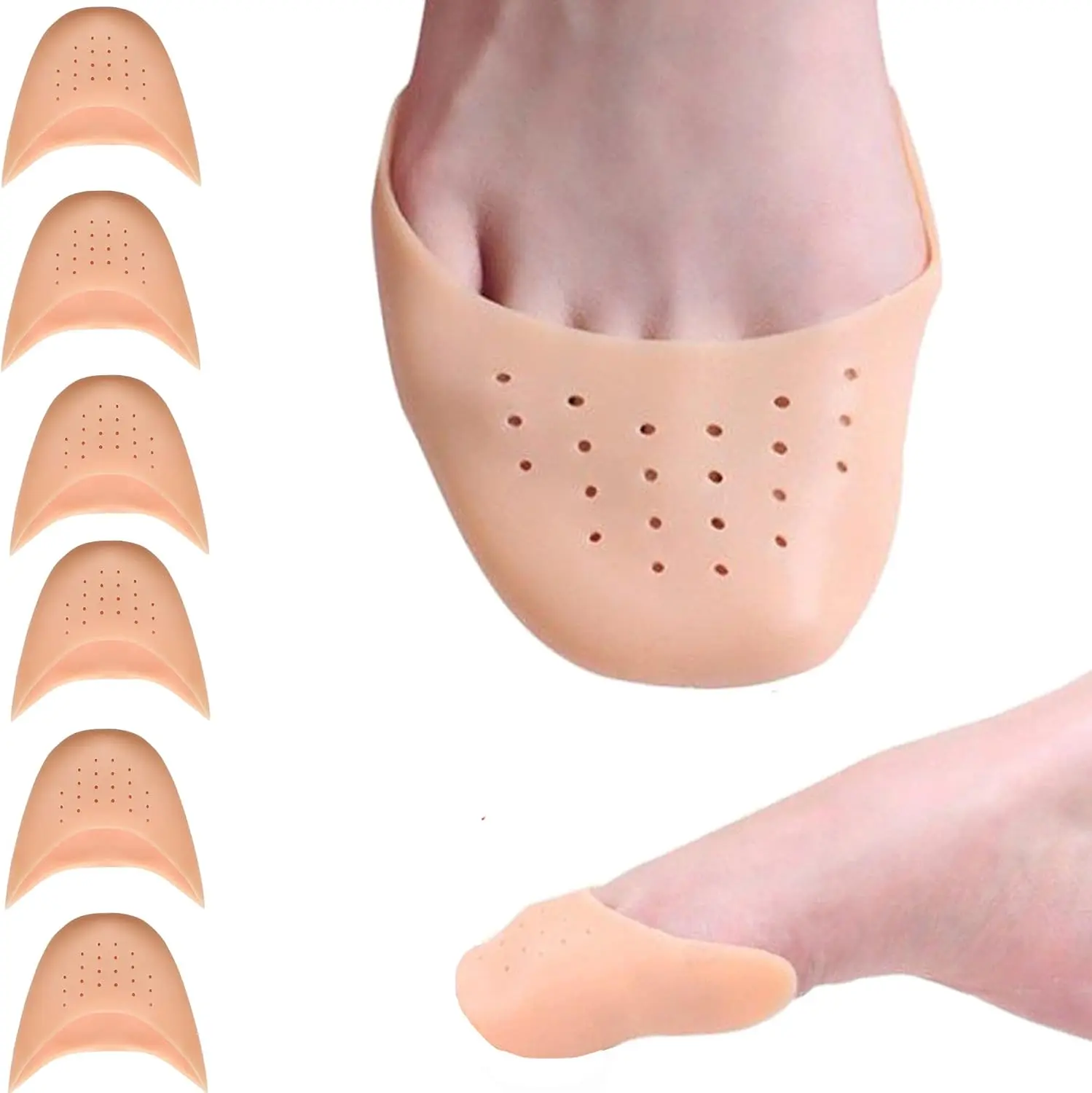 Silicone Toe Protectors for High Heel, Toe Pads, Gel Toe caps | Reusable Toe Sleeve for Women Pain Relief