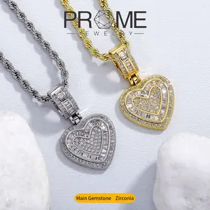 (CN137)Sparkling Heart Pendant Necklace Trendy Design Elegant & Versatile Ideal Gift for Women