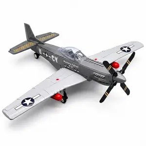 P-51 Mustang Fighter Building Blocks, 258 PCS WWII Propeller Aircraft Airplane Model Kit Building Set with Rotating Propeller & Cockpit, STEM Military Aviation Construction Toy Gift for Kids Aged 6+, Compatible with Major Brands Building Bricks