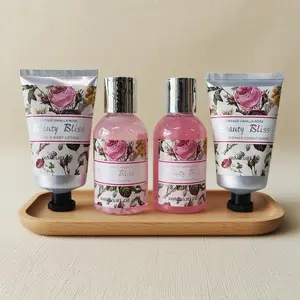 MOOCUTE Vintage Rose Scented Beauty Bliss Set | Hand&Body Lotion + Shampoo + Shower Gel + Conditioner | Paraben-Free? | Self-Care Essential for Daily Use & Gifting | Soothing for All Skin/Hair