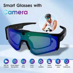 AI Smart Sports Camera Glasses: 2K Video/Photo + 260mAh Long Battery + HD Calls | Waterproof for Cycling/Skiing/Hiking | Easter gift