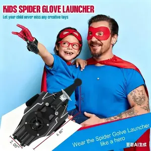 Same style as Spider-Man! Wrist spider silk launcher, one-click catapult, turn into a superhero in seconds.