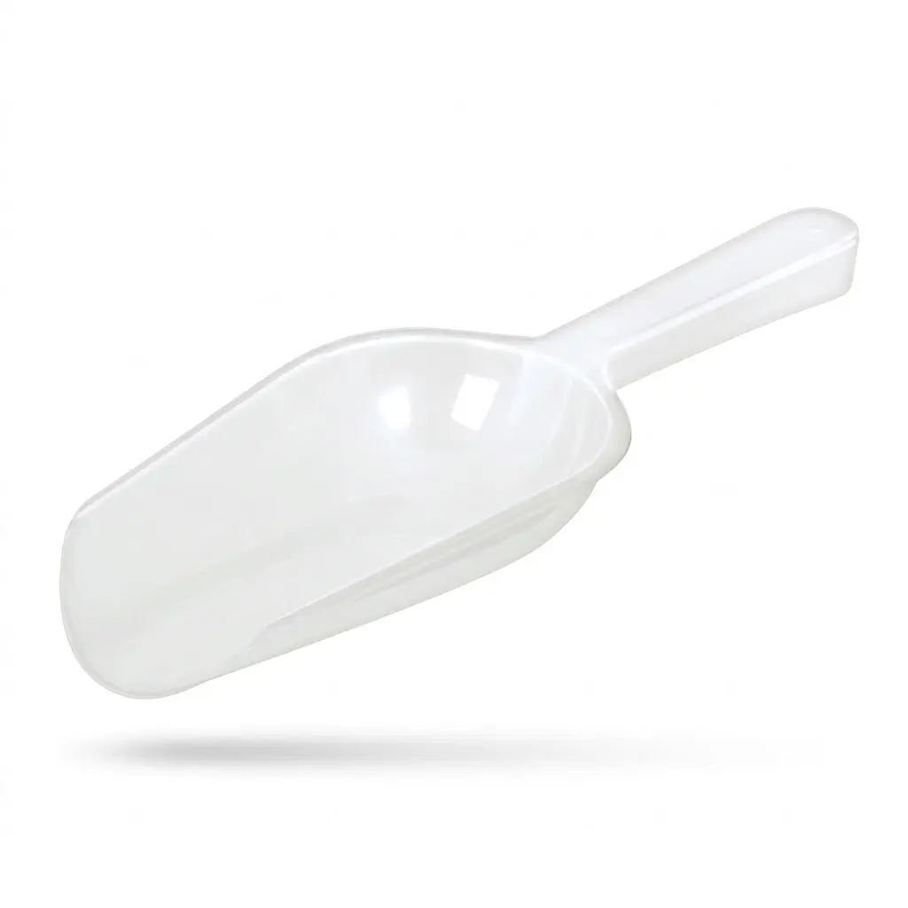 Clear 9-Inch Plastic Ice Scoop Clear 9-Inch Plastic Ice Scoop
