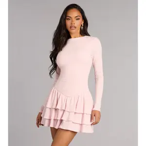 Sweet Plans Ahead Long Sleeve Skater Dress