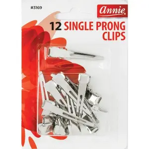 Annie Single Prong Clips, 12 pcs