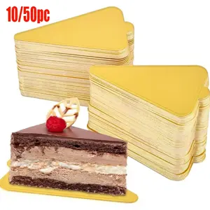 10/50pcs Triangular Cardboard Mini Cake Stand, Baking Tray, Dessert Display Plate, Perfect for Weddings, Parties, Holidays, Cupcake Stands