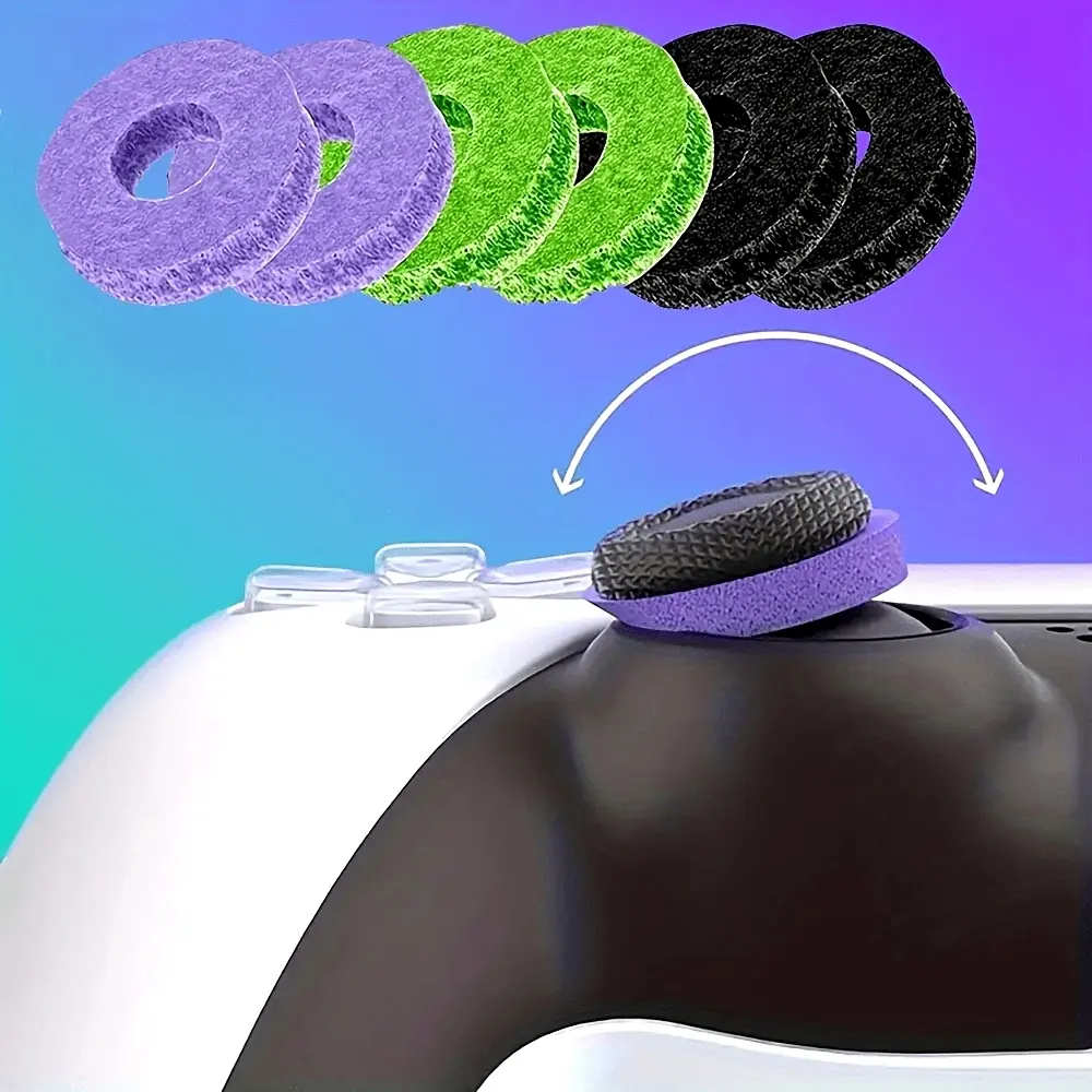 V-GLOW Silicone Game Controller Joystick Ring, 3 Pairs Precision Ring, Aiming Assist Motion Control Ring, for PS4/PS5 PRO, Xbox (One/Series X), NS PRO, Controller Accessories