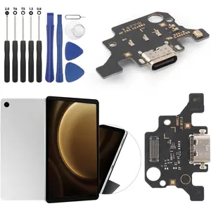 Dock Connector for  Galaxy Tab A9 Plus  Port Flex  Replacement for SamsungTab A9+ Plus 11" X210 USB Charger Dock Board Connector with Tools(Black)