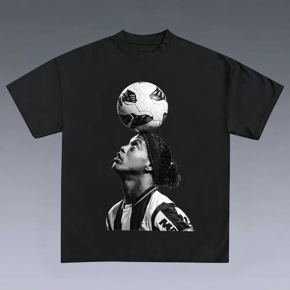 Ronaldinho The Wizard Graphic T-Shirt Sweatshirt Youth and Adult, Hip-hop Basketball merch Shirt, Streetwear Tee, Rap Shirt, Graphic Tees, men's clothing clothes merch, Fan Gift For Him & Her