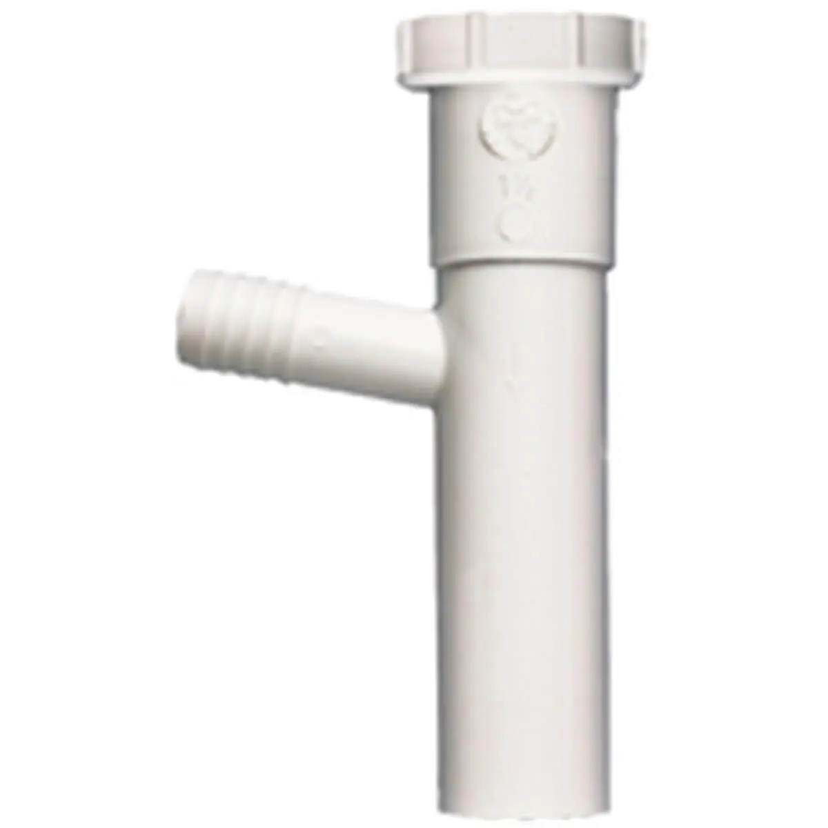 212 MAIN White Plastic Branch Tailpiece, 1-1/2 x 8 in Slipjoint Fitting with 7/8 in OD Outlet, Clamp-Compatible for Boat Water Systems, Hose/Clamp, Slipjoint Type