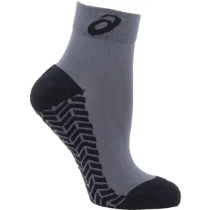 ASICS Mens Snap Down Socks Running Athletic  - Grey