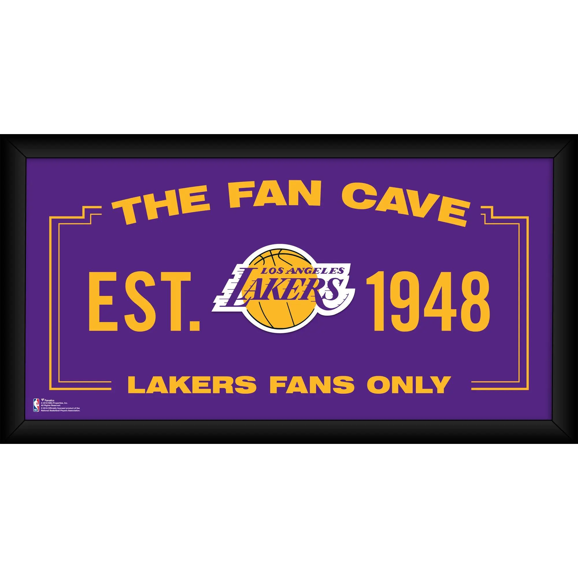 Los Angeles Lakers Framed 10" x 20" Fan Cave Collage - NBA Memorabilia