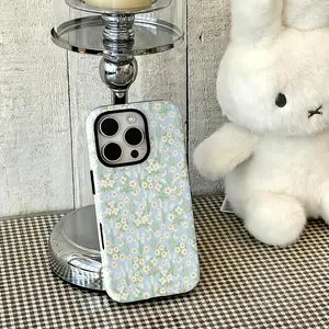 Floral Wildflower Phone Case, Cottagecore Daisy Meadow Aesthetic Cover, with iPhone 17 16 15 14 13 12 Pro Max, Samsung S25 24 Ultra