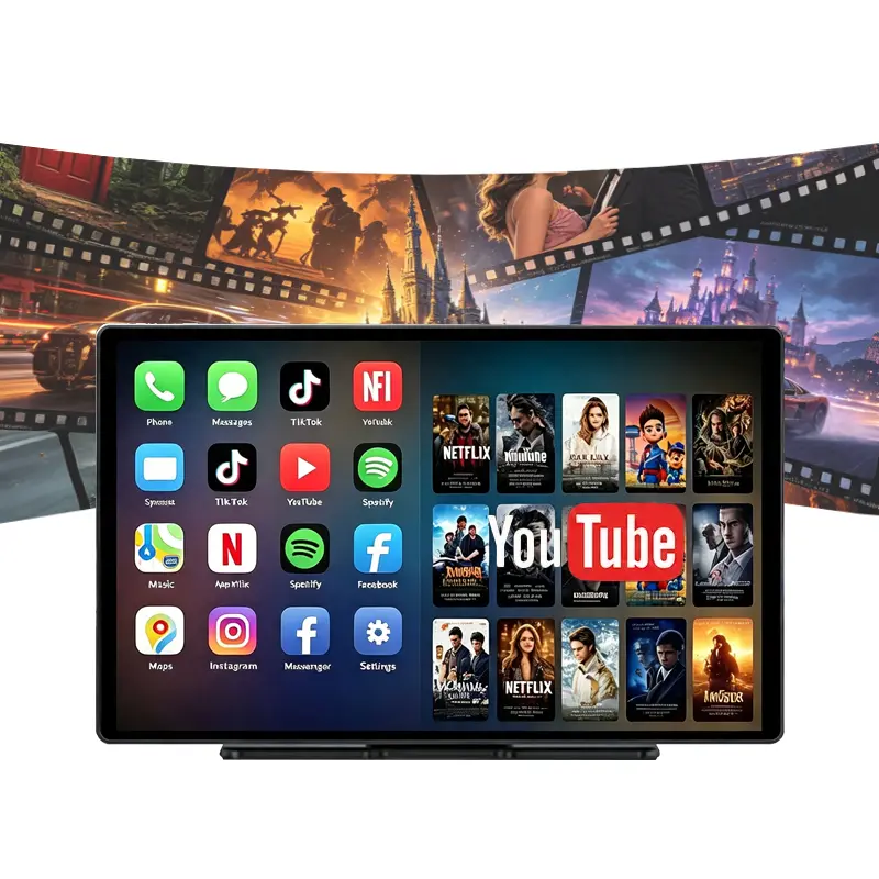 9-inch portable car touchscreen supports wireless CarPlay and Android Auto, and comes fully equipped with Bluetooth, FM, and voice navigation. It is plug-and-play, making your daily commute or road trips effortless.