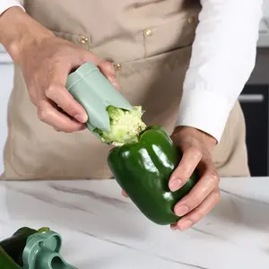 Fruit Pepper Pitting Tool for Easy Seed Removal, Quick Chili and Sweet Pepper Cutter for Grilling, Essential Kitchen Gadget, Utensils, Corer