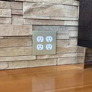 CleanPlate Classic Wall Plate in Midcentury Gold for Toggle Switches