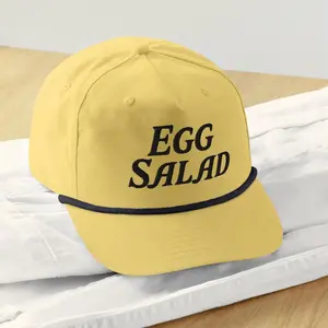 Masters Golf Egg Salad Hat – Funny Vintage Style Snapback Cap with “EGG SALAD” Embroidery, Retro Rope Hat for Men Women, Adjustable Casual Golf Hat, Viral Meme Streetwear Cap