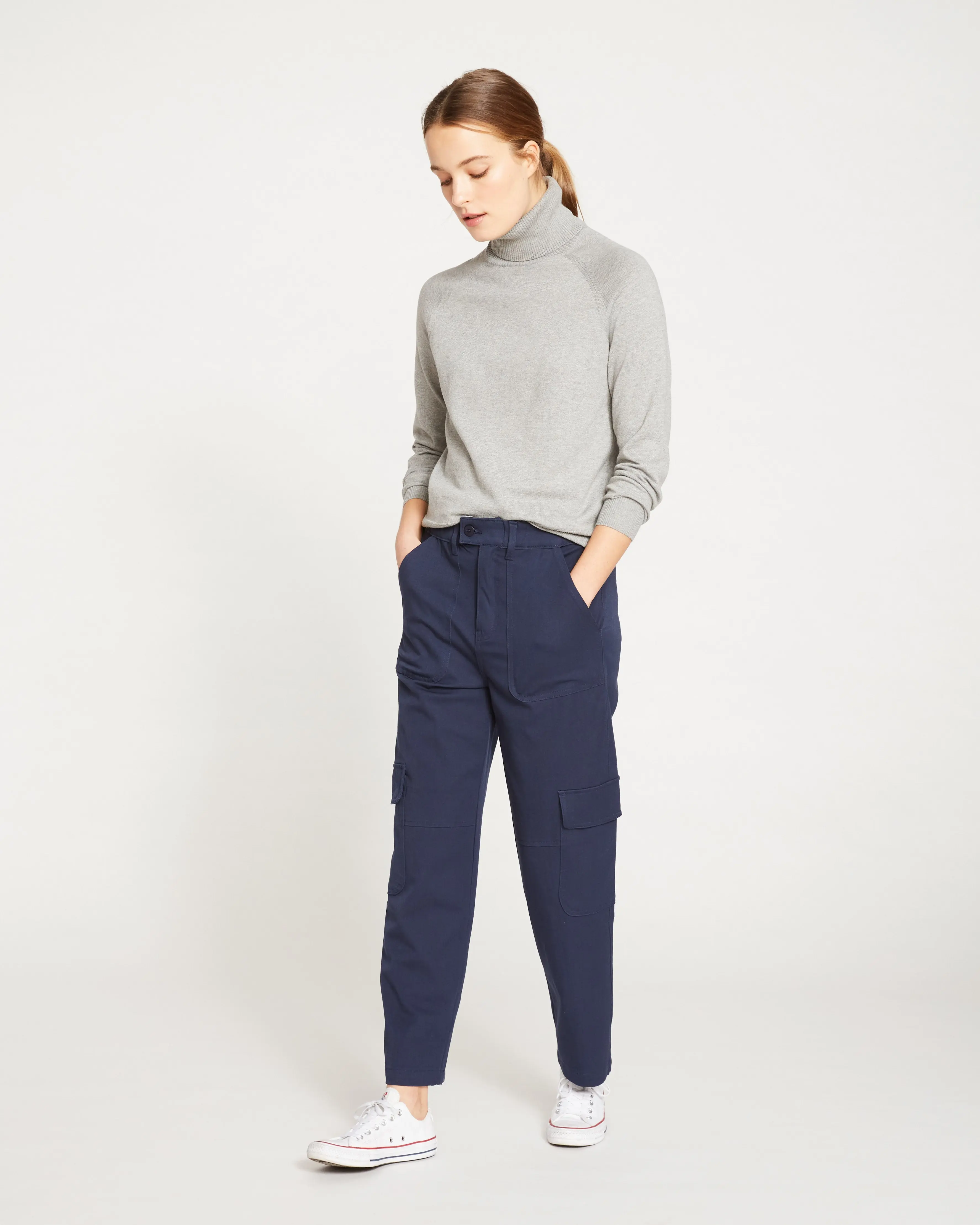 Men's Modern Cargo Pants in a Soft Stretchy Rayon Twill Fabric, Skimming Fit Fashion Apparel with Multiple Pockets, Pairs with a Tee, Menswear, Elastane