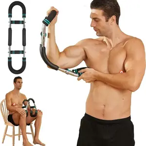 U Shaped Forearm Strength Exerciser 3 Adjustable Levels Wrist Trainer Twister Arm Workout MultiFunction for Home Gym Portable Durable Hand Grip Strengthener