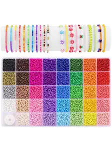 9600pcs Multicolor 3mm Seed Beads, Vibrant Rainbow Series Glass Beads, Perfect for DIY Bracelets, Necklaces, Earrings, Handmade Jewelry, DIY Jewelry Making, DIY Beading Accessories