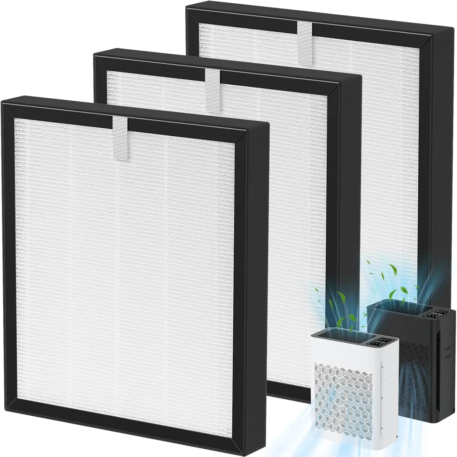 TZ-K2 True HEPA Filter Replacement, Compatible with ToLife TZ-K2 Air Purifier, TZ-K2-A HEPA Filter, 3-in-1 HEPA High-Efficiency Activated Carbon Filter