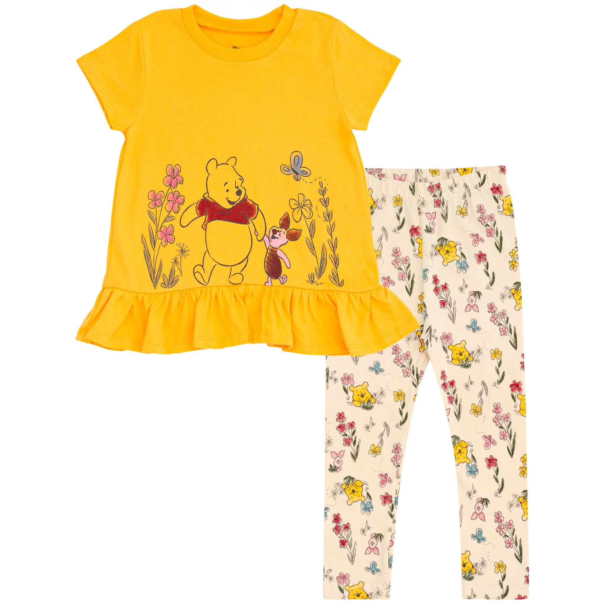 Disney Winnie the Pooh Toddler Girls' 2-Piece T-Shirt and Pants Set