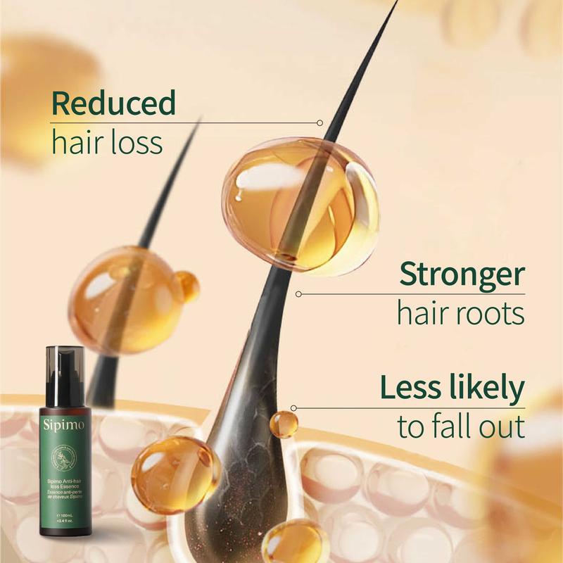 SIPIMO 【FDA】Hair Growth Essence Anti Hair Loss Liquid Promote Thick Fast Hair Growth Beauty Serum 100ml Flower Haircare Herbal Repair Spray Tonic, Ginseng & Polygonum Scalp Care Essence For Healthier, Thicker Fuller, Serum Haircare Spray tonic Comfort