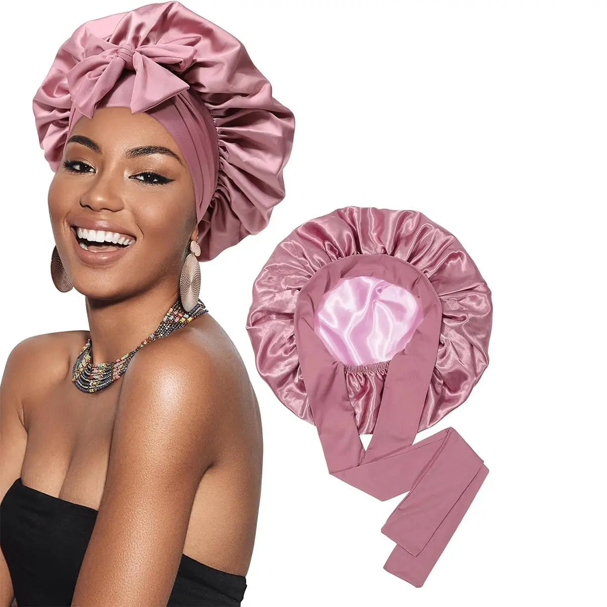 Short Bonnet(Bean Paste + Pink)