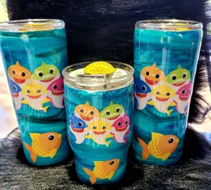 Beach Scene Bay Shark Cup