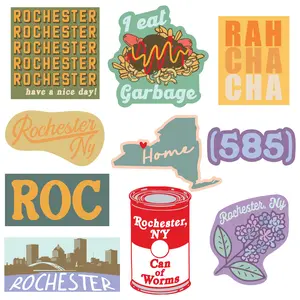 Rochester Sticker Extra Large ROC Stickers for Adults Funny Adhesives with Memes Funny Stickers with Colorful Graphic Decals Funny Sarcastic  Multi