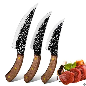 Stainless Steel Bone Cutting Knife, 3 Counts/set Meat Slicing Knife, Fish Fillet Knife, Fruit & Vegetable Chef Knife, Kitchen Knife Set, Steak Knives Set, Kitchenware