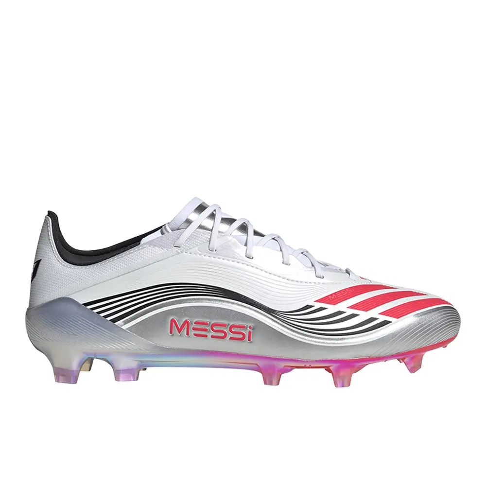 adidas Mens F50 Messi Elite Firm Ground Soccer Cleats - White adidas Mens F50 Messi Elite Firm Ground Soccer Cleats - White
