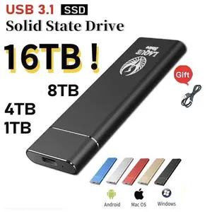 Mini M.2 SSD - Portable External Drive with USB 3.1 Connectivity (1TB  / 16TB), Compatible with Android, Mac OS, and Windows Systems