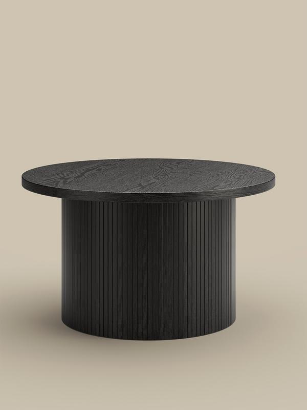 【Valentine's Day gift】ONBRILL 31.5" Gorgeous Fluted Coffee Table, Round Mid Century Coffee Tables for Living Room, Cute Modern Wood Coffee Table, Drum Accent Small Center Table, Bedroom Furniture, Christmas Gift 【Valentine's Day gift】ONBRILL 31.5" Gorgeous Fluted Coffee Table, Round Mid Century Coffee Tables for Living Room, Cute Modern Wood Coffee Table, Drum Accent Small Center Table, Bedroom Furniture, Christmas Gift