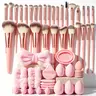 Women's 54-Piece Premium Hypoallergenic Synthetic Hair Makeup Brush Gift Set - Face & Eye Makeup Accessories, Brushes+Sponges, Storage, Eyeshadow Blending, Powder/Blush Application, Waterproof, All Skin Types, Back to School Gift