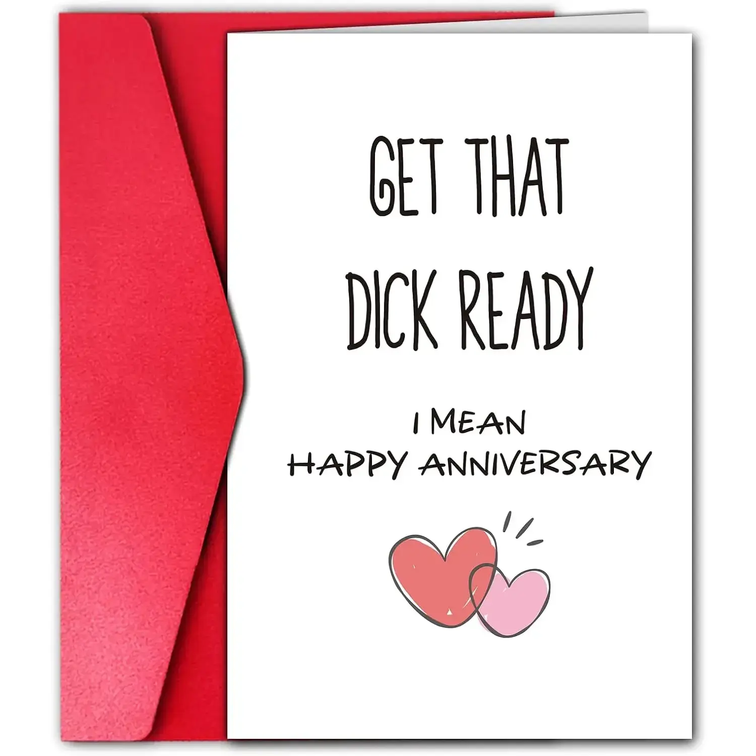 Hilarious Anniversary Card for Husband, Happy Anniversary Card Gift, One Year Cardstock for Boyfriend, (Get that Ready)