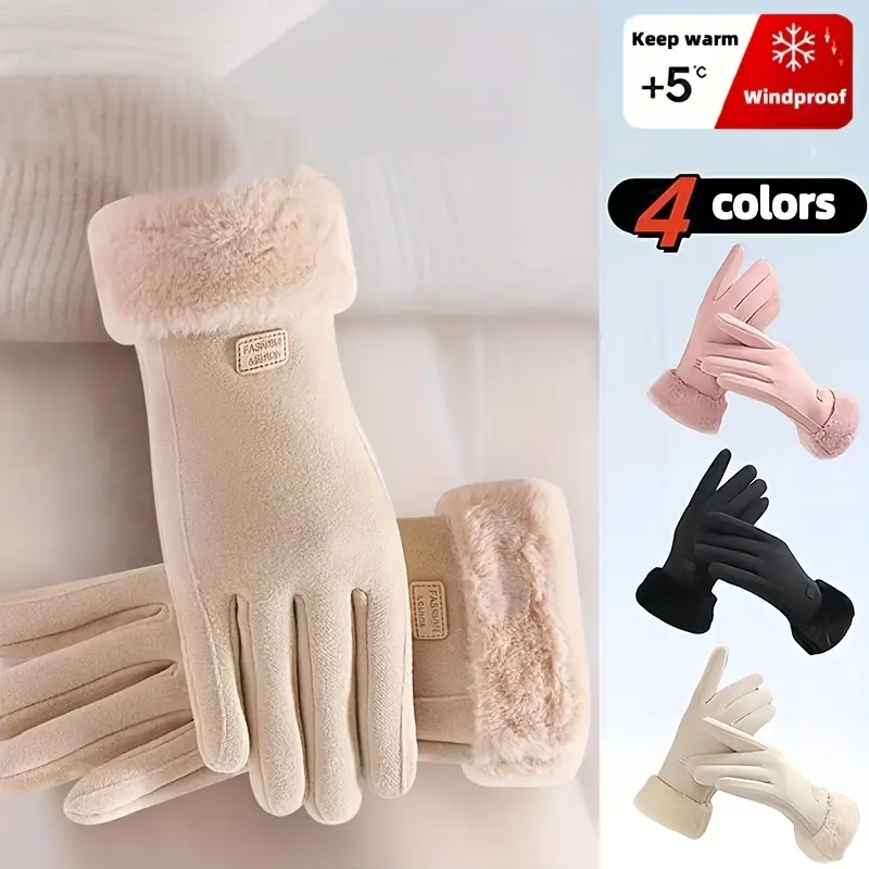 Women'S Thermal Winter Gloves - Touchscreen Compatible Cold Weather Gloves with Touchscreen Function, Non-Slip Grip, for Smartphone, Driving, Everyday Use - Ideal for Smartphone Users & Cold Weather Activities, Driving Accessories