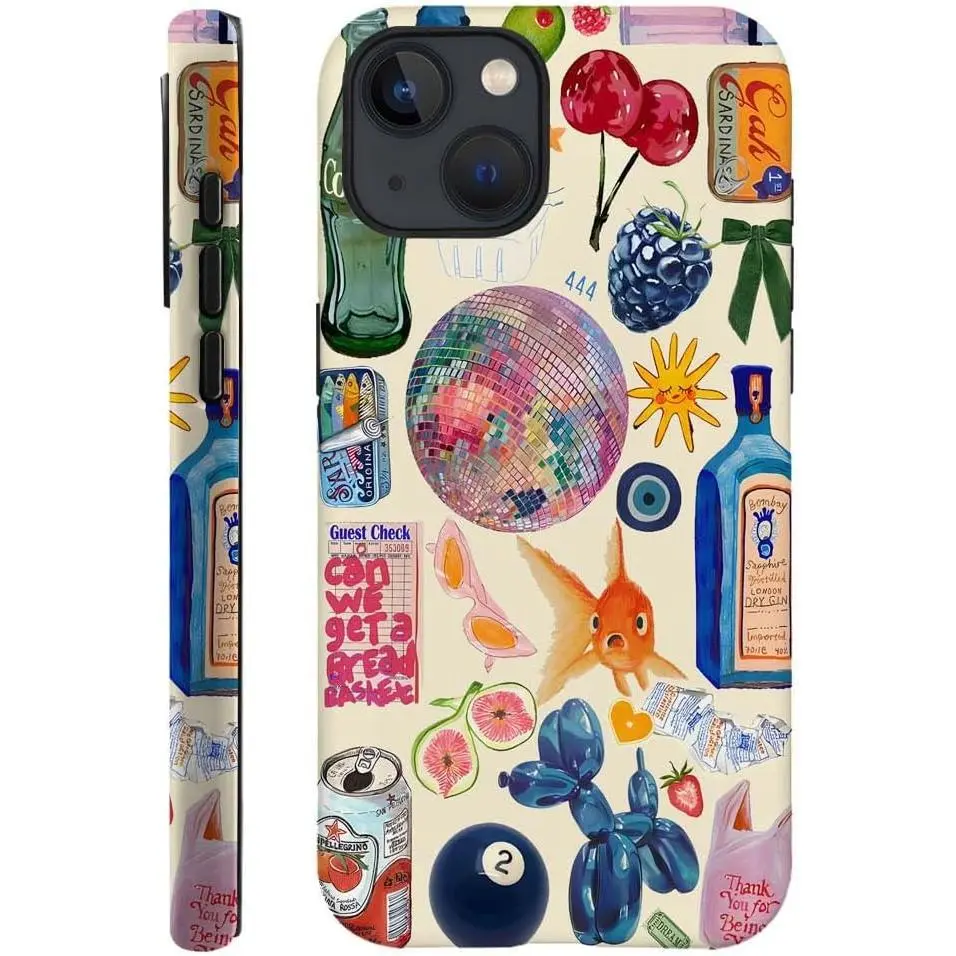 Generic Compatible with for iPhone 13,European Collage Lovely Phone Case for Girl Women Boy Men,Scratch Resistant Shockproof Cover Case for iPhone 13